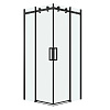 Картинка анонса товара «душевой уголок grossman classic 300.k33.04.9090.21.00 (90x90x195) квадрат,раздвижн,черн.мат,стекло прозрачное»
