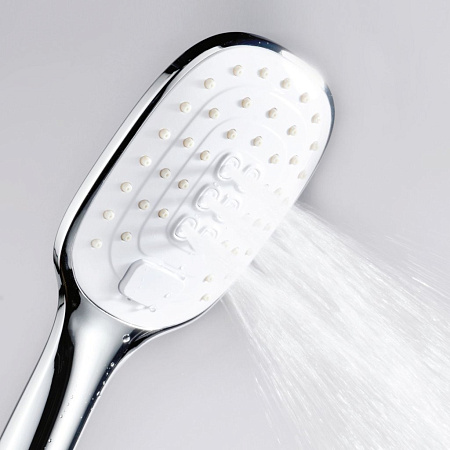 Душевая лейка WasserKRAFT A062 3-функциональная белый/хром