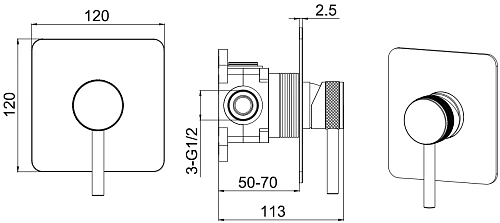 Смеситель для душа Allen Brau Priority 5.31012-MG (с внутренней частью, 1 выход) графит брашированный Смеситель для душа Allen Brau Priority 5.31012-MG (с внутренней частью, 1 выход) графит брашированный