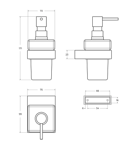 Дозатор жидкого мыла CEZARES SLIDER-SOIS-V-01 хром Дозатор жидкого мыла CEZARES SLIDER-SOIS-V-01 хром