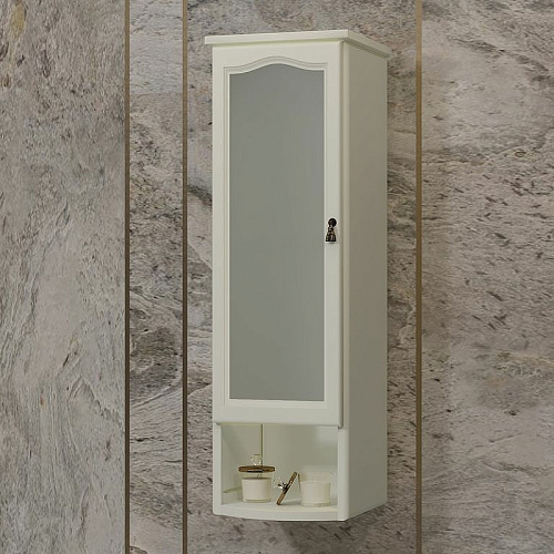 Шкаф Opadiris Риспекто подвесной, одностворчатый, слоновая кость, левый, с матовым стеклом 00-00006079 Шкаф Opadiris Риспекто подвесной, одностворчатый, слоновая кость, левый, с матовым стеклом 00-00006079