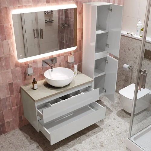 Тумба со столешницей и раковиной BelBagno KRAFT 80 kraft80bo-kepmco-1077-set подвесная KRAFT80BO-KEPMCO-1077-SET Тумба со столешницей и раковиной BelBagno KRAFT 80 kraft80bo-kepmco-1077-set подвесная KRAFT80BO-KEPMCO-1077-SET