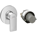 Смеситель для душа Hansgrohe Rebris E, скрытого монтажа, в комплекте со скрытой частью 72658000, хро Смеситель для душа Hansgrohe Rebris E, скрытого монтажа, в комплекте со скрытой частью 72658000, хро