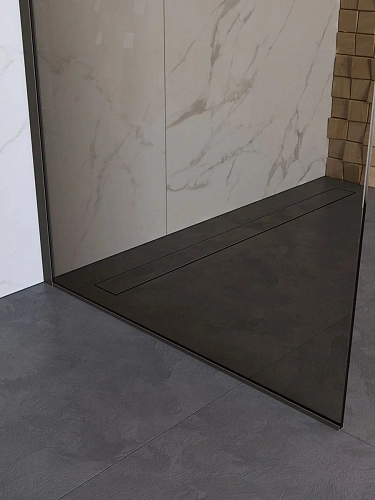 Душевая перегородка BelBagno UNO-L-1-TB-100-BR-GM 100 см, профиль оружейная сталь, стекло тонированная бронза Душевая перегородка BelBagno UNO-L-1-TB-100-BR-GM 100 см, профиль оружейная сталь, стекло тонированная бронза