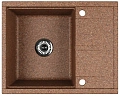 Кухонная мойка Aquaton Делия 65 1A718632DE270 из литого мрамора, терракот Кухонная мойка Aquaton Делия 65 1A718632DE270 из литого мрамора, терракот