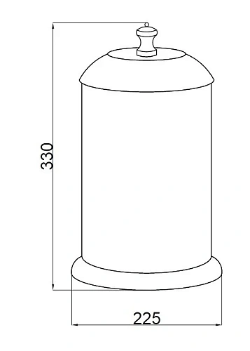 Корзина для мусора Boheme Vogue 10138 Корзина для мусора Boheme Vogue 10138