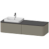 Картинка анонса товара «тумба под раковину duravit happy d.2 plus hp4934l9292 подвесная 160 см серый камень»