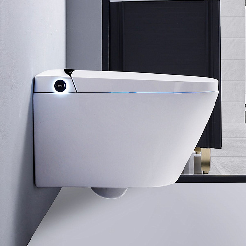 Унитаз SMART Timo TЕ-751 (580x380x420) с функцией биде подвесной с инсталляцией и хромированной кнопкой Унитаз SMART Timo TЕ-751 (580x380x420) с функцией биде подвесной с инсталляцией и хромированной кнопкой