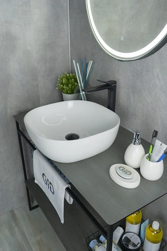 Раковина Gid D1301 51180 накладная белая 42.5x42.5x14.5 Раковина Gid D1301 51180 накладная белая 42.5x42.5x14.5