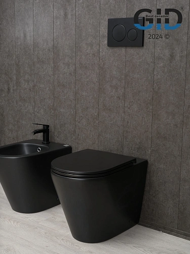 Унитаз приставной Gid TRS-263BM 62212Y черный матовый 56x36x41 с крышкой микролифт Унитаз приставной Gid TRS-263BM 62212Y черный матовый 56x36x41 с крышкой микролифт