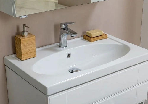 Комплект мебели Aquanet Рондо 60 белый (2 ящика, зеркало камерино) 00195699 Комплект мебели Aquanet Рондо 60 белый (2 ящика, зеркало камерино) 00195699