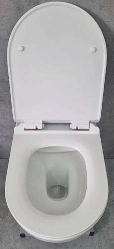 Унитаз подвесной CeramaLux 2196 -2 белый с крышкой микролифт Унитаз подвесной CeramaLux 2196 -2 белый с крышкой микролифт