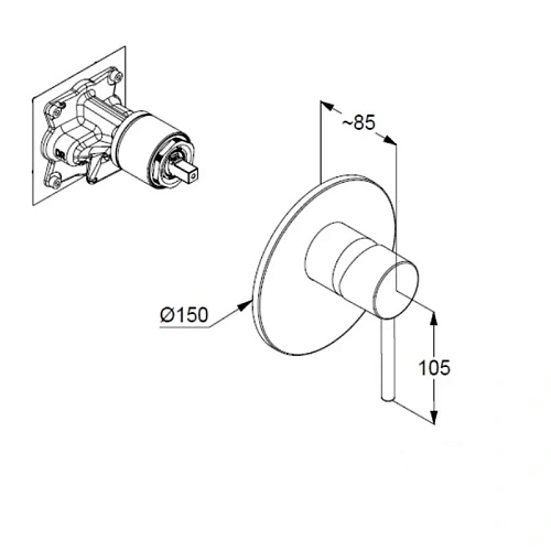 Смеситель для душа Kludi BOZZ 387553976 черный матовый Смеситель для душа Kludi BOZZ 387553976 черный матовый