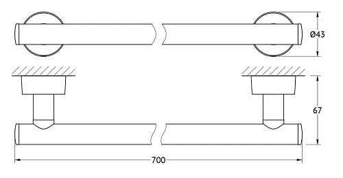 Полотенцедержатель FBS Nostalgy двойной NOS 034 Полотенцедержатель FBS Nostalgy двойной NOS 034