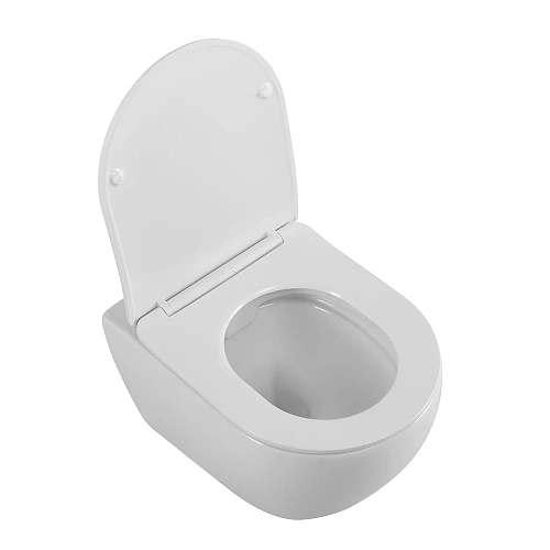 Унитаз подвесной CEZARES STYLUS CZR-513-TH-R/CZR-089-SC безободковый с сиденьем Унитаз подвесной CEZARES STYLUS CZR-513-TH-R/CZR-089-SC безободковый с сиденьем