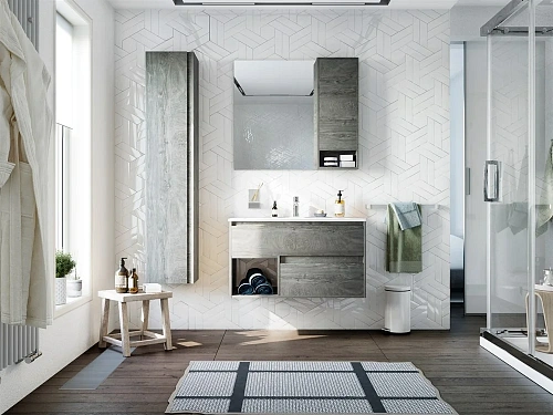 Тумба с раковиной STWORKI Карлстад 90 дуб рошелье 421757 Тумба с раковиной STWORKI Карлстад 90 дуб рошелье 421757