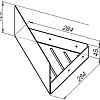 Полка Aquanet Магнум Н 28x28 черная матовая, угловая 00341536 Полка Aquanet Магнум Н 28x28 черная матовая, угловая 00341536