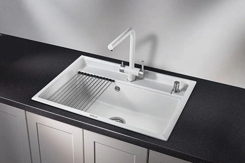 Кухонная мойка Granula KS-7301, АРКТИК (БЕЛЫЙ), кварц 730х510 Кухонная мойка Granula KS-7301, АРКТИК (БЕЛЫЙ), кварц 730х510