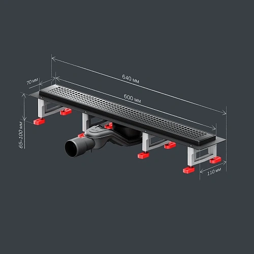 Душевой лоток AM.PM Master Flow W01SC-P11-060-01BM Cut Gradient 60см, черный матовый Душевой лоток AM.PM Master Flow W01SC-P11-060-01BM Cut Gradient 60см, черный матовый