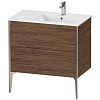 Картинка анонса товара «тумба под раковину duravit xviu xv44870b121 напольная 80 см орех темный»