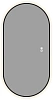 Зеркало Aquanet Контур 500х1000 LED TX 00367656 овал, антипар, черный