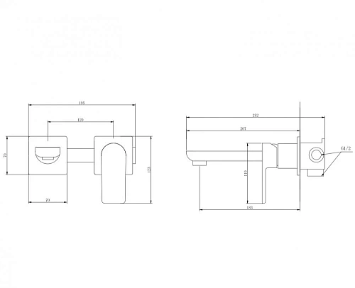 Смеситель для раковины ABBER Weiss Insel AF8082FW скрытого монтажа, белый матовый Смеситель для раковины ABBER Weiss Insel AF8082FW скрытого монтажа, белый матовый
