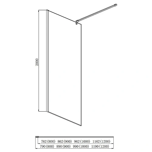 Душевая перегородка Aquatek Walk in 1000x2000 профиль хром, стекло прозрачное AQ WIW 10020CH Душевая перегородка Aquatek Walk in 1000x2000 профиль хром, стекло прозрачное AQ WIW 10020CH