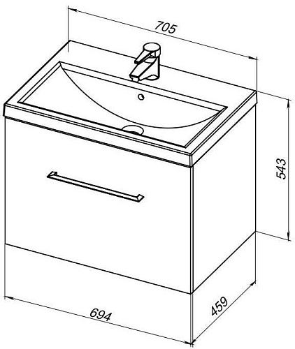 Тумба под раковину Aquanet Порто 70 белый 00241747 Тумба под раковину Aquanet Порто 70 белый 00241747