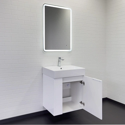 Тумба с раковиной Comforty Асти-60П 00-00019248 подвесная белый глянец раковина CF3WL032 Тумба с раковиной Comforty Асти-60П 00-00019248 подвесная белый глянец раковина CF3WL032