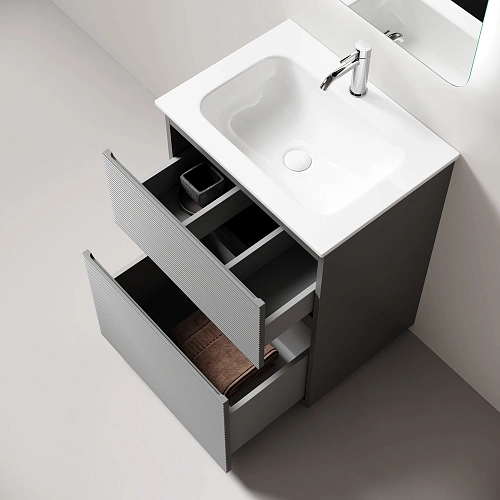 Тумба под раковину SANCOS Folk Floor FL60FES 590х445х850 Ergraut soft, напольная Тумба под раковину SANCOS Folk Floor FL60FES 590х445х850 Ergraut soft, напольная