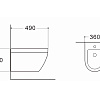 Биде подвесное Aquatek ЛЕЯ AQ1099-00 , 490x360x320, цвет белый, крепеж Биде подвесное Aquatek ЛЕЯ AQ1099-00 , 490x360x320, цвет белый, крепеж