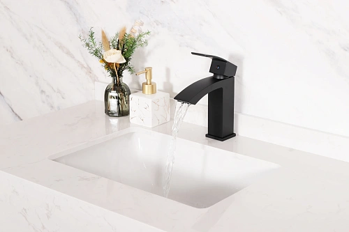 Смеситель для раковины Gid Victoria L120-BM-K L120BMK черный матовый Смеситель для раковины Gid Victoria L120-BM-K L120BMK черный матовый