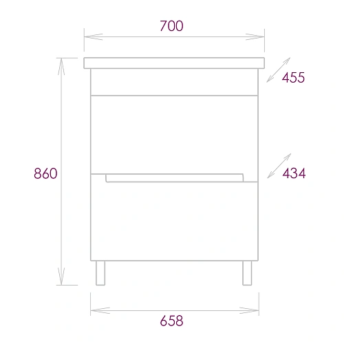 Тумба под раковину Onika ДЖОРДАН 70.12 107054 Тумба под раковину Onika ДЖОРДАН 70.12 107054