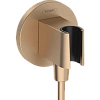 Шланговое подключение Hansgrohe FixFit Porter S с держателем для душа 26888140, шлифованная бронза Шланговое подключение Hansgrohe FixFit Porter S с держателем для душа 26888140, шлифованная бронза