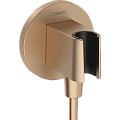 Шланговое подключение Hansgrohe FixFit Porter S с держателем для душа 26888140, шлифованная бронза Шланговое подключение Hansgrohe FixFit Porter S с держателем для душа 26888140, шлифованная бронза