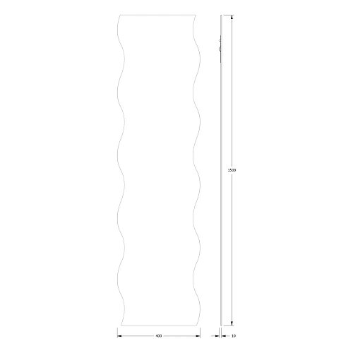Зеркало Evoform Primary BY 0108 40х150 см со шлифованной кромкой Зеркало Evoform Primary BY 0108 40х150 см со шлифованной кромкой