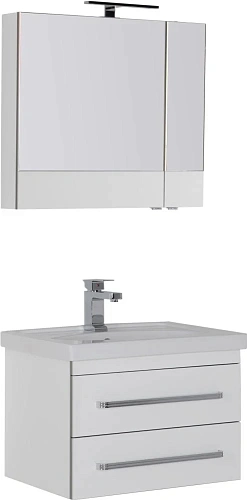 Комплект мебели Aquanet Сиена 70 белый (подвесной 2 ящика) 00196507 Комплект мебели Aquanet Сиена 70 белый (подвесной 2 ящика) 00196507