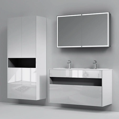 Тумба под раковину AM.PM Func M8FFUX1201WG pull-out, 120 см универсальная, белый Тумба под раковину AM.PM Func M8FFUX1201WG pull-out, 120 см универсальная, белый