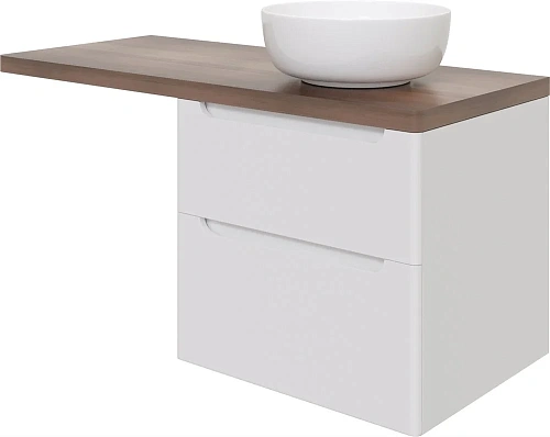 Комплект мебели STWORKI Берген 60 белая с темной столешницей 122, раковина Moon 1, L 549755 Комплект мебели STWORKI Берген 60 белая с темной столешницей 122, раковина Moon 1, L 549755