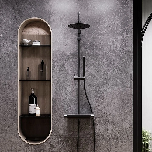 Душевая система Damixa Scandinavian Pure 936780300 черный Душевая система Damixa Scandinavian Pure 936780300 черный