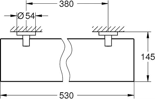Полка GROHE Essentials, 600 мм, суперсталь (40799DC1) Полка GROHE Essentials, 600 мм, суперсталь (40799DC1)