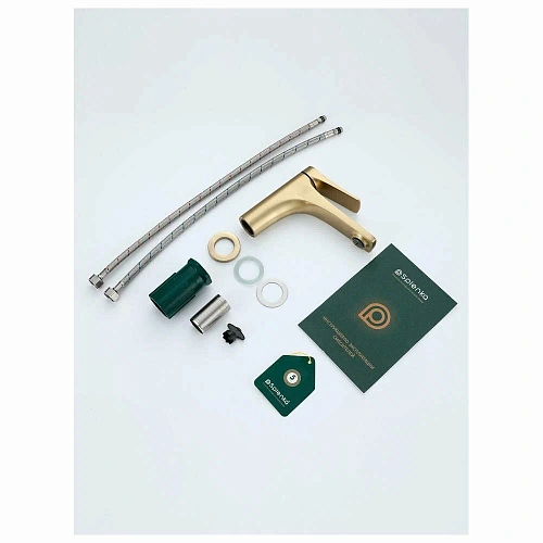 Смеситель для раковины Splenka S54.10.03 монолитный, сатин золотой Смеситель для раковины Splenka S54.10.03 монолитный, сатин золотой