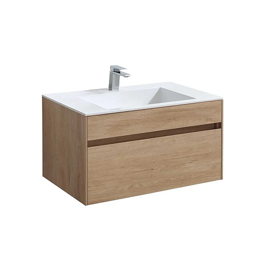 Тумба под раковину Vincea Chiara 800 подвесная, 1 выкатной ящик soft-close, N.Oak VMC-2C800NO Тумба под раковину Vincea Chiara 800 подвесная, 1 выкатной ящик soft-close, N.Oak VMC-2C800NO