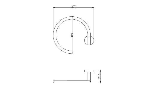 Полотенцедержатель Aquatek ВЕГА AQ4012CR хром Полотенцедержатель Aquatek ВЕГА AQ4012CR хром