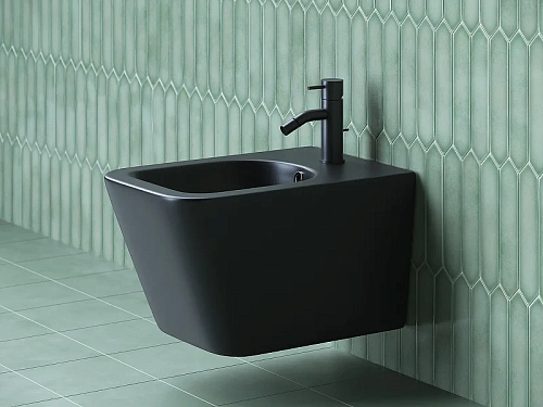 Биде подвесное Ceramica Nova METRIC CN3008MB черный матовый Биде подвесное Ceramica Nova METRIC CN3008MB черный матовый