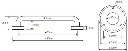 Поручень Bemeta HELP program 301100402 Поручень Bemeta HELP program 301100402