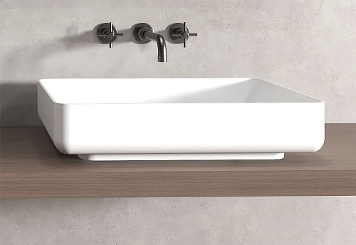 Раковина ABBER Stein AS2629 накладная белая матовая Раковина ABBER Stein AS2629 накладная белая матовая