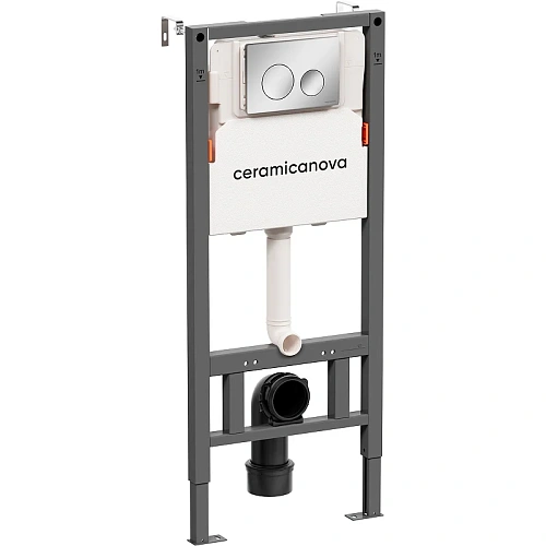 Инсталляция для унитаза Ceramica Nova Balance CN121001CH с кнопкой смыва Circle хром глянцевый Инсталляция для унитаза Ceramica Nova Balance CN121001CH с кнопкой смыва Circle хром глянцевый