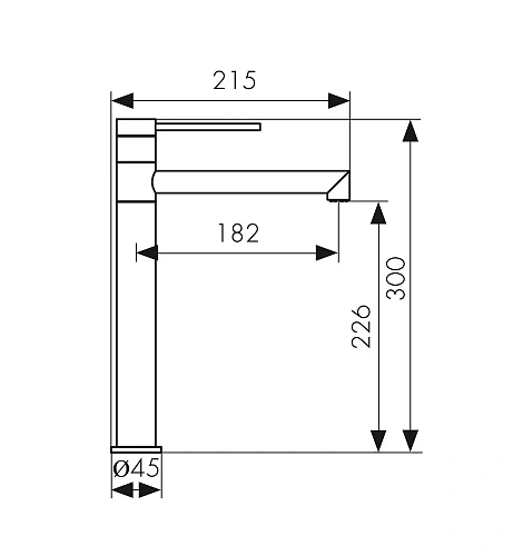 Смеситель для раковины Kaiser Vita 43111-2 высокий, черный матовый Смеситель для раковины Kaiser Vita 43111-2 высокий, черный матовый