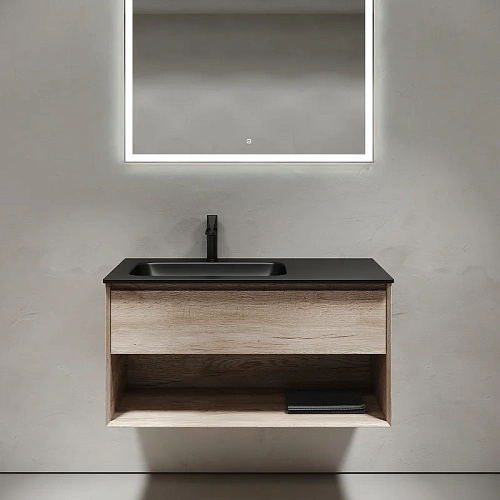 Тумба под раковину Sancos Marmi 1.0 MR1.0100LEG левая, 995х445х520, дуб галифакс натуральный, подвесная Тумба под раковину Sancos Marmi 1.0 MR1.0100LEG левая, 995х445х520, дуб галифакс натуральный, подвесная